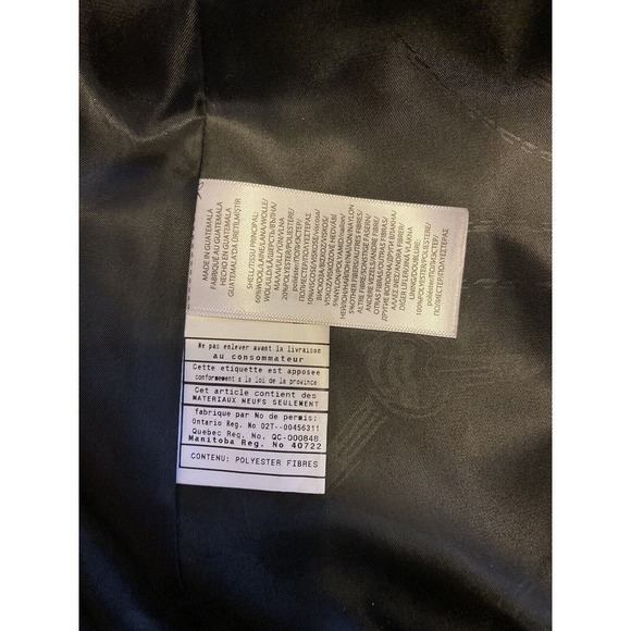 Ralph Lauren Womans 16 Long Wool Winter Coat Plus Size Single Breasted Black XL - Picture 10 of 14